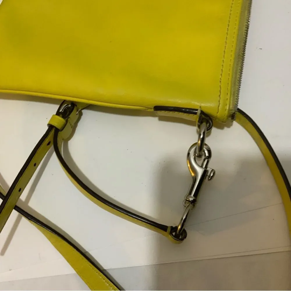 Coach Legacy Swingpack Handbag yellow Leather Sv/lemon crossbody